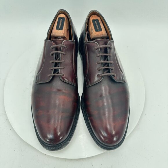 Wild Smith London Lanark Men Sz 9.5 UK 8.5E Burgundy Leather Derby Lace Up Shoe - Picture 1 of 12